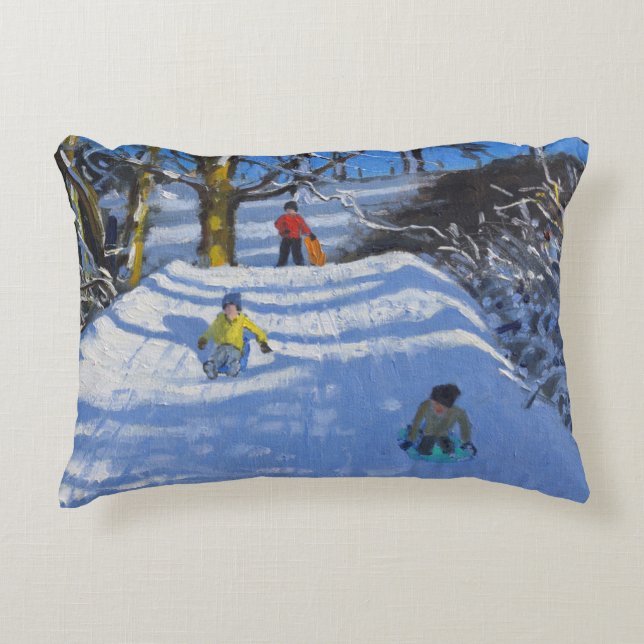 Cojín Decorativo Diversión en la nieve Wash Green Derbyshire 2014 (Anverso)