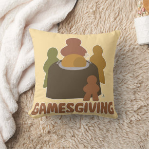 Cojín Decorativo Diversión épica de Juegosgiving de Acción de Graci