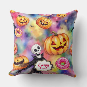 Cojín Decorativo Diversión fantasmal, Halloween, de Natasha Us