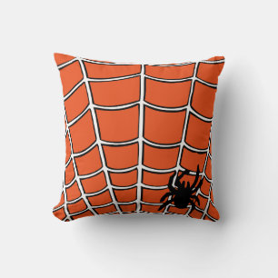 Cojín Decorativo Diversión feliz araña de Halloween con web