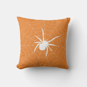 Cojín Decorativo Diversión Feliz Halloween Black & Naranja Spider W