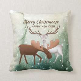 Cojín Decorativo Diversión Feliz Navidad Feliz Nuevo Venado