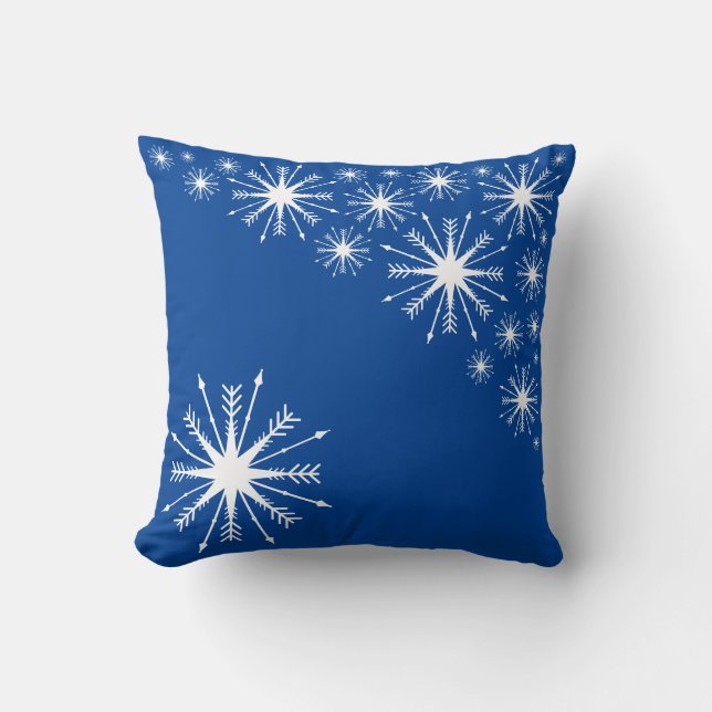 Cojín Decorativo Diversión invernal con copos de nieve (Anverso)