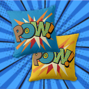 Cojín Decorativo Diversión POW Arte Pop de Cómic Retro