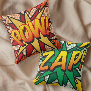 Cojín Decorativo Diversión Retro Cómic Arte Pop ZAP POW