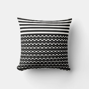 Cojín Decorativo Diversión y Bonito Negro y Blanco