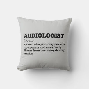 Cojín Decorativo Divertida definición de audiología