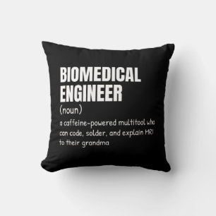 Cojín Decorativo Divertida definición de ingeniero biomédico