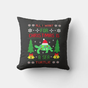 Cojín Decorativo Divertida Fea Todo Lo Que Quiero Para Navidad Es U