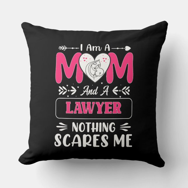 Cojín Decorativo Divertido abogado, mamá, abogado, gracioso (Anverso)