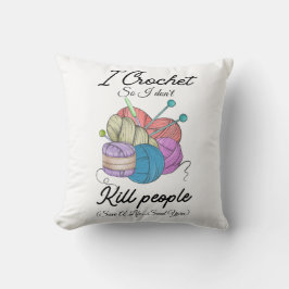 Cojín Decorativo Divertido Arte de Hilo de Crochet Salva una Vida
