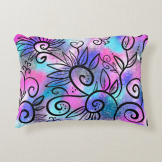 Cojín Decorativo Divertido arte floral
