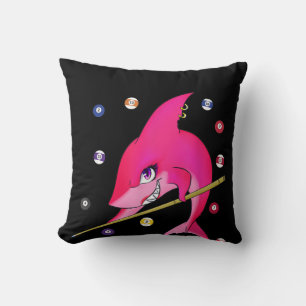 Cojín Decorativo Divertido billar de tiburones hembra