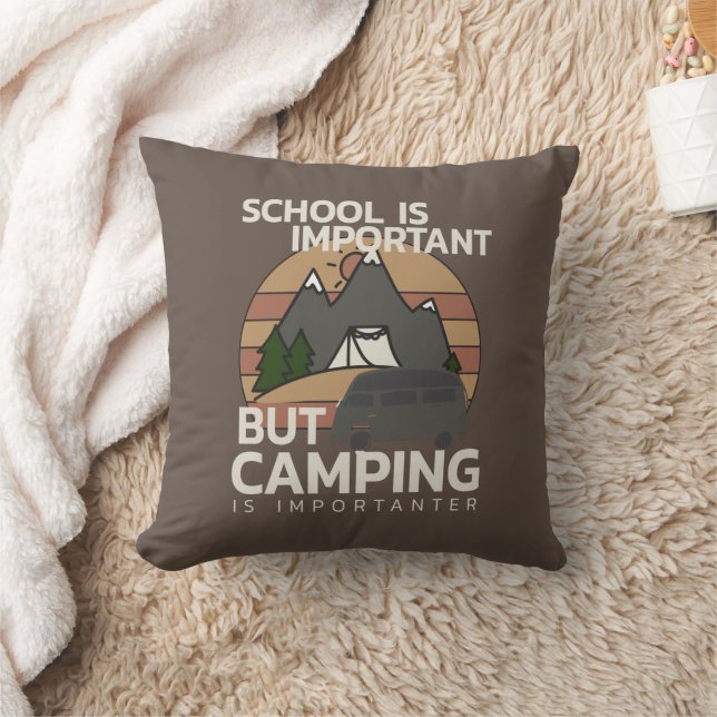 Cojín Decorativo Divertido camping es un importante Navidad (Manta)