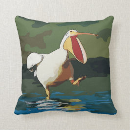 Cojín Decorativo Divertido Corriendo Pelican
