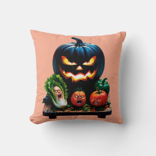 Cojín decorativo divertido de calabaza Halloween