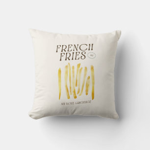 Cojín decorativo divertido de los Fries franceses