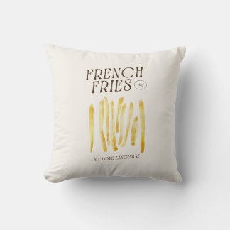 Cojín decorativo divertido de los Fries franceses