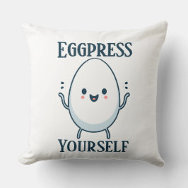 Cojín Decorativo Divertido "Eggpress Yourself"