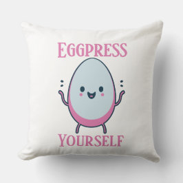 Cojín Decorativo Divertido "Eggpress Yourself"