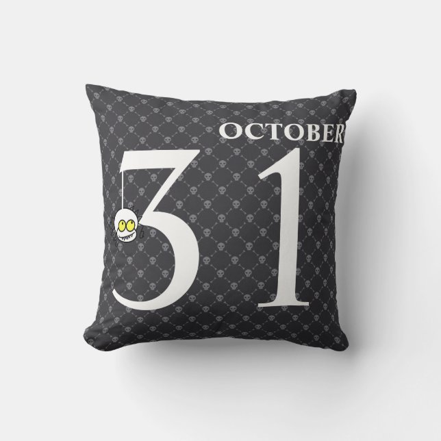 Cojín Decorativo Divertido Feliz Halloween 31 de octubre (Anverso)
