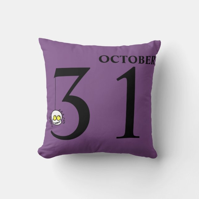 Cojín Decorativo Divertido Feliz Halloween 31 de octubre (Anverso)