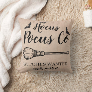 Cojín Decorativo Divertido Feliz Halloween Hocus Pocus Co Witch Bro