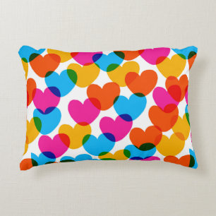 Cojín Decorativo Divertido fondo vintage de corazón de amor en pret