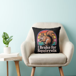 Cojín Decorativo Divertido Freno Por Ardillas Regalo Amantes De Los