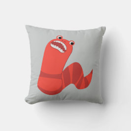 Cojín Decorativo Divertido gusano mongol de muerte Personalizado