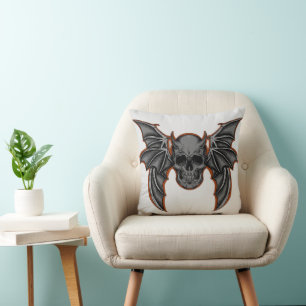 Cojín Decorativo Divertido Happy Halloween Skull