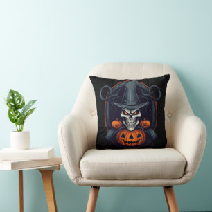Cojín Decorativo Divertido Happy Halloween Skull