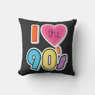 Cojín Decorativo Divertido me encanta la fiesta temática de los 90,