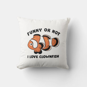 Cojín Decorativo Divertido o No Me Encantan Los Peces Payaso