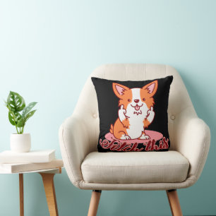 Cojín Decorativo Divertido perro de Corgi medio capta esto