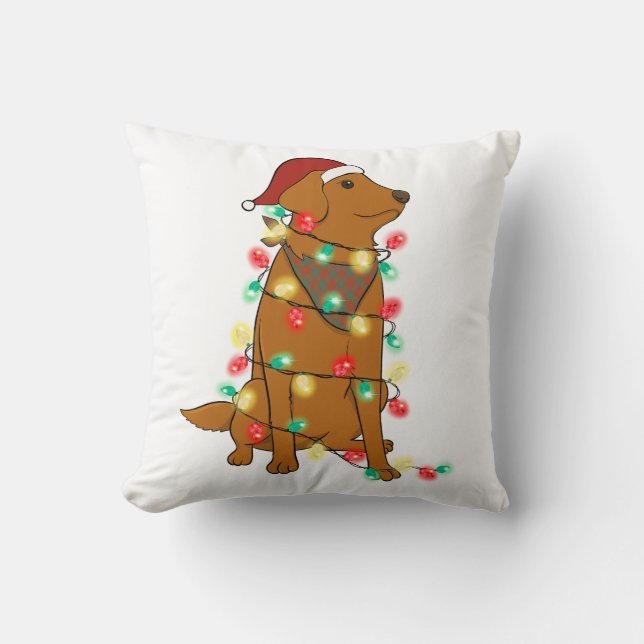 Cojín Decorativo Divertido perro Navidad burdo (Anverso)