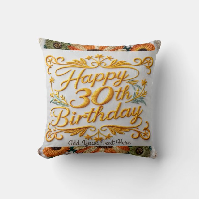 Cojín decorativo divertido por 30 años (Anverso)