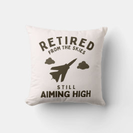 Cojín Decorativo Divertido retiro de la fuerza aérea dice por retir