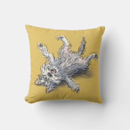 Cojín Decorativo Divertido Schnauzer Rodante para Abrazar