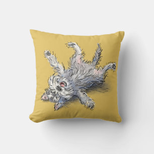 Cojín Decorativo Divertido Schnauzer Rodante para Abrazar