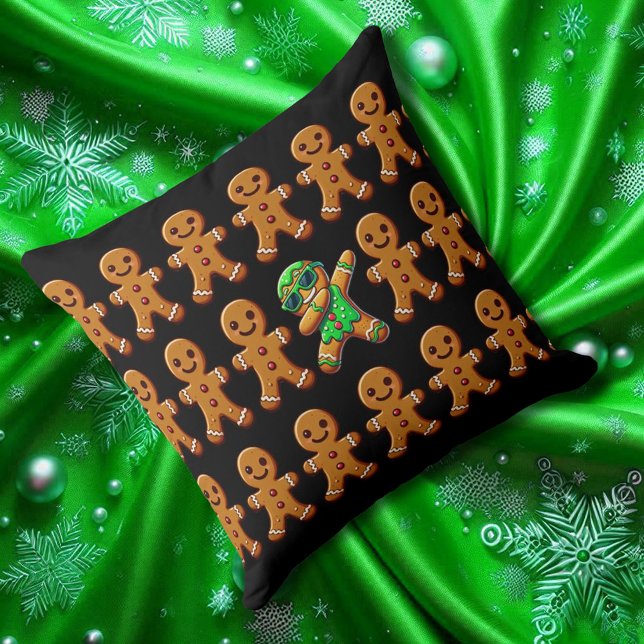 Cojín Decorativo Divertido ser diferente romper el pan de jengibre (Funny Be Different Break the Mould Gingerbread Throw Pillow Cover Photo)