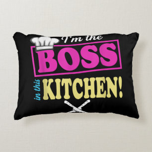 Cojín Decorativo Divertido Soy El Jefe En Esta Camiseta Cocinando