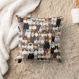 Cojín Decorativo Divertido Tantos Gatos y Gatitos Collage