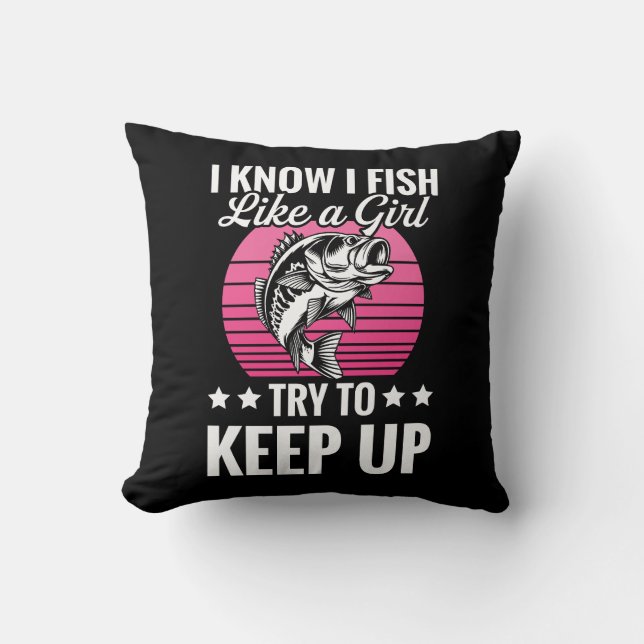 Cojín Decorativo Divertido tema de pesca (Anverso)