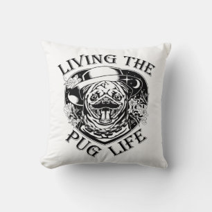 Cojín Decorativo Divertido Vivir La Vida De Pug