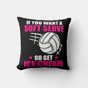Cojín Decorativo Divertido voleibol si quieres un servicio suave, v