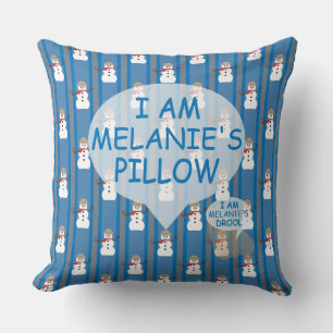 Cojín Decorativo Divertido y divertido detective Snowman