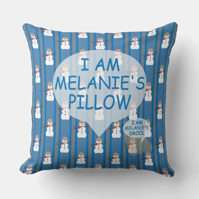 Cojín Decorativo Divertido y divertido detective Snowman (Anverso)