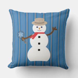Cojín Decorativo Divertido y divertido detective Snowman