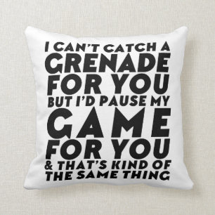 Cojín Decorativo Divertidos juegos de video Geek Nerd Gamer Love